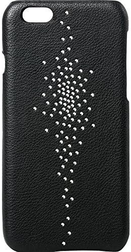 GRESSO iPhone 6/6s Leather with 99 Shiny Crysatls Constellation Snap-On Case - (Black Onyx)