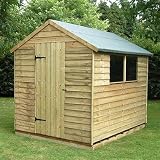from Garden Central 8 x 6 Pressure Treated Overlap Apex Shed