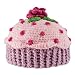 Adorable Chenille Pink Cupcake Baby Beanie HandKnit Hat 1~2 Years