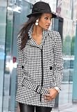 metrostyle Dropwaist Houndstooth Coat