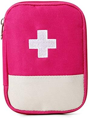 Alisagoo First Aid Pouch Small Empty Kit Bag Medical Emergency Survival Outdoor Bag (Rose)