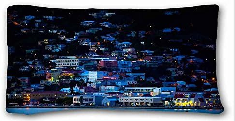 Generic Personalized ( City port royal harbor jamaica images ) Soft Pillow Case Cover 20*36 Inch (One Sides)Zippered Pillowcase suitable for Twin-bed PC-Red-20394
