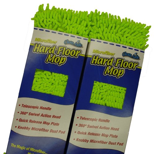 CleanAide Microfiber Complete Floor Mop Kit (Green, 2-Pack) [Kitchen]