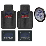 Chevrolet Chevy the Heart Beat of America Blue Bowtie 5pc Combo Front Rear Car Floor... by Plasticolor