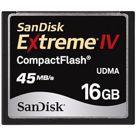Sandisk 16GB Extreme IV Compact Flash CF Card - Retail Pack