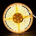 SUPERNIGHT DC12V 5M 16.4Ft Warm White 5050SMD 300LED Waterproof Flexible LED Light Strip lamp White Tape Version