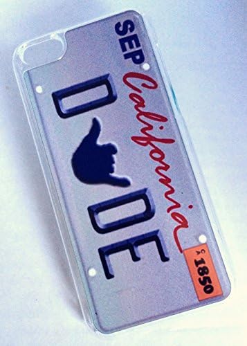 CLEAR Phone Case for iPhone 6 CALIFORNIA DUDE STATE LICENSE PLATE