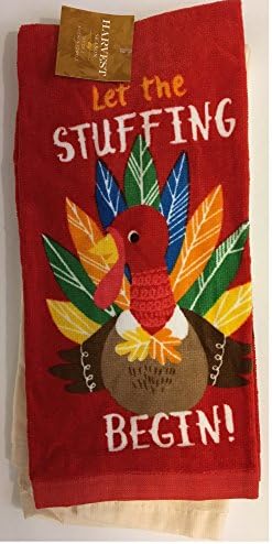Harvest Season Let the Stuffing Begin dish towel 2 pack (1)