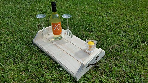 Re-Purposed Rustic Wooden Serving/Display Tray with Vintage Handles (more colors available!)