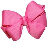 Large GrosGrain Tied Hairbow ~ Bright Pink