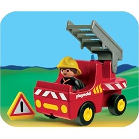 Playmobil - 6716 - 1.2.3 - Pompier  +  Camion