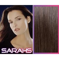Dark Brown (2). Full Head. Clip in Human Hair Extensions. High quality Remy Hair. 120g Weight