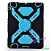 NEW Shockproof Dirt Snow Sand Proof Extreme Army Military Heavy Duty Cover Case Kickstand for Apple iPad Mini 1/2/3 mini 3 2 1 @XYG (4-black/blue)