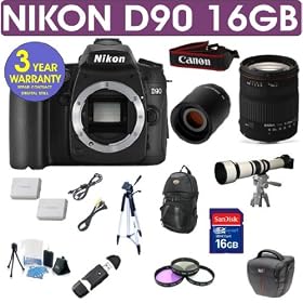 Nikon D90 + Sigma 18-200 Lens + 650-1300mm Lens