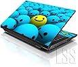 LSS 15 15.6 inch Laptop Notebook Skin Sticker Cover Art Decal Fits 13.3" 14" 15.6" 16" HP Dell Lenovo Apple Asus Acer Compaq (Free 2 Wrist Pad Included) Happy Face