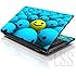 LSS 15 15.6 inch Laptop Notebook Skin Sticker Cover Art Decal Fits 13.3" 14" 15.6" 16" HP Dell Lenovo Apple Asus Acer Compaq (Free 2 Wrist Pad Included) Happy Face
