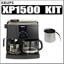 Krups XP1500 Coffee and Espresso Combination Machine (Black) w Krups Frothing Pitcher