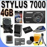 Olympus Stylus 7000 - Digital camera - compact - 12.0 Mpix - optical zoom: 7 x - supported memory: xD, microSD - black