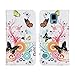 Galaxy S5 Case,Tradekmk(TM) Colorful Butterflies with Circle Wallet Leather Case Cover with Credit ID Card Slots and Stylus Pen Fit For Samsung Galaxy S5 I9600