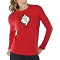 License Juniors Long Sleeve Peace, Love, and Joy Tee - Really Red