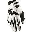 Thor MX Spectrum Men's MotoX Motorcycle Gloves w/ Free B&F Heart Sticker Bundle - White