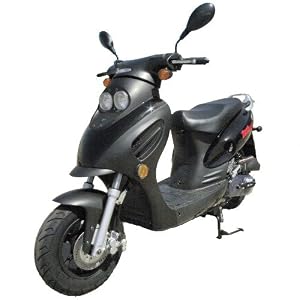 Dash TPGS-804 Gas 49cc Moped Scooter w/ Rear Mounted Storage Trunk