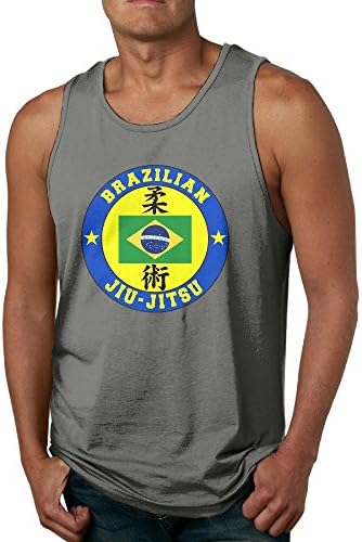 Brazilian Flag Jiu Jitsu Bjj Logo Mens Cotton Jersey Tank Top Shirt