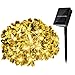 WishWorld Outdoor Solar Fairy String Lights, Waterproof Blossom Flower Light, 21ft 50 Led Christmas Lights Decorative Lighting for Indoor, Gardens, Party, Patio and Holiday Decorations(Warm White)