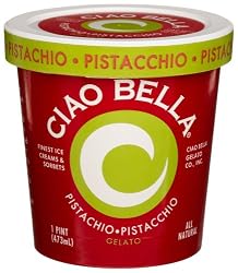 Ciao Bella Pistachio Gelato, 16-Ounce Cups (Pack of 4)