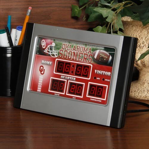 6.5x9 Scoreboard Desk Clock of Oklahoma