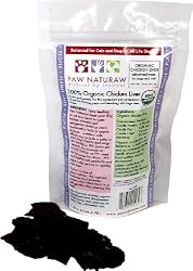 Paw Naturaw Organic Chicken Liver Treats for Dogs and Cats, 2.6-Ounce Pouches (Pack of 4)