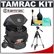 Tamrac 5515 Adventure Zoom 5 Camera Bag Holster Case (Gray) + Tripod + Accessory Kit for Canon Rebel XSi, XS, T1i, XTi, 40D, 50D, Nikon D40, D60, D5000, D90, D300, D700, Olympus Evolt E-30, E-450, E-520, E-620, and Sony Alpha A200, A300, A350, A700 Digital SLR Cameras