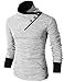 H2H Mens Casual Slim Fit Color Point Turtleneck Knit Pullover Sweater