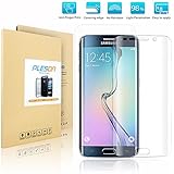 Galaxy S6 Edge Screen Protector, PLESON&reg; Samsung Galaxy S6 Edge Screen Protector Full Coverage, S6 Edge Curved Edge Screen Protector Front and Back (Edge to Edge) - Ultra Slim HD Clear [Front & Back] Premium PET Film / Definition Invisible and Anti-bubble Crystal Shield &uml;C [Lifetime Warranty] with Retail Packaging