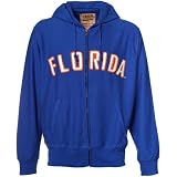 Izod Florida Gators Royal Blue Distressed Full Zip Hoody Sweatshirt