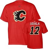 Jarome Iginla Calgary Flames Red Name and Number T-Shirt