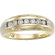 14K Two-Tone Gold Diamond Man's Ring - 0.37 Ct.