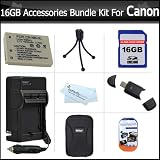 16GB Accessories Bundle Kit For Canon PowerShot SX230HS Digital Camera Includes 16GB High Speed SD Memory Card + Extended (1200 maH) Replacement Canon NB-5L Battery + AC/DC Travel Charger + Hard Case + USB 2.0 SD Reader + LCD Screen Protectors + More