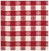 Durable Woven Jacquard 100% Cotton Red and White Fleur De Lis Tablecloth 60x60 Inches