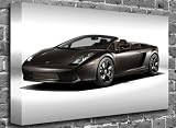 Lamborghini Gallardo - Black Car Vehicle Canvas Art Canvas Print Picture print Size: (32" x 20")