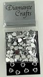 200 x 6mm clear heart Diamante Loose Rhinestone Gems