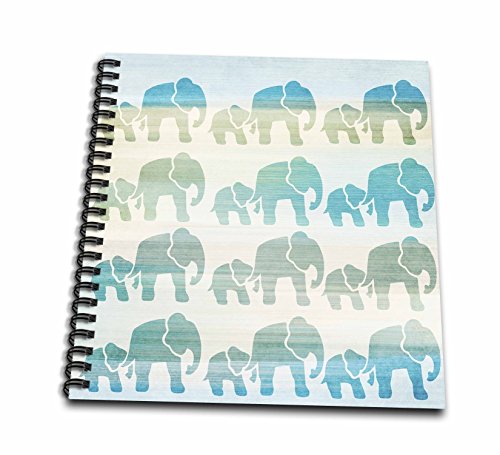 3dRose db_152076_2 Aqua Mom and Baby Elephants Nigeria Ubuy