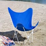 Classic Butterfly Chair-Royal Blue Color - White