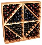 96 Bottle Solid Diamond Bin Wine Rack (Premium Redwood)