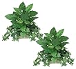 TWO 15" English Ivy, Pothos, Calla Lily Mixed Artificial Home Decor Plant