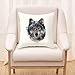 Yoler Art Decorative Throw Pillow Cases Square 1818 Inch Pillow Covers Home Decor Sofa Cushion Wolf Animal Pillowcases