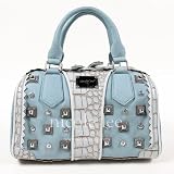 Nicole Lee Achal Handbag Pyramid Studs Croco Boston Bag