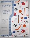 3 Piece Crib and Toddler Bed Sheet Set - Sports Theme