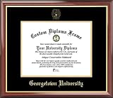 Georgetown University (DC) Hoyas - Embossed Seal - Mahogany Gold Trim - Diploma Frame