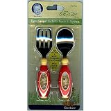 Little Suzy's Zoo Boof Safety Fork and Spoon NEW by Gerber